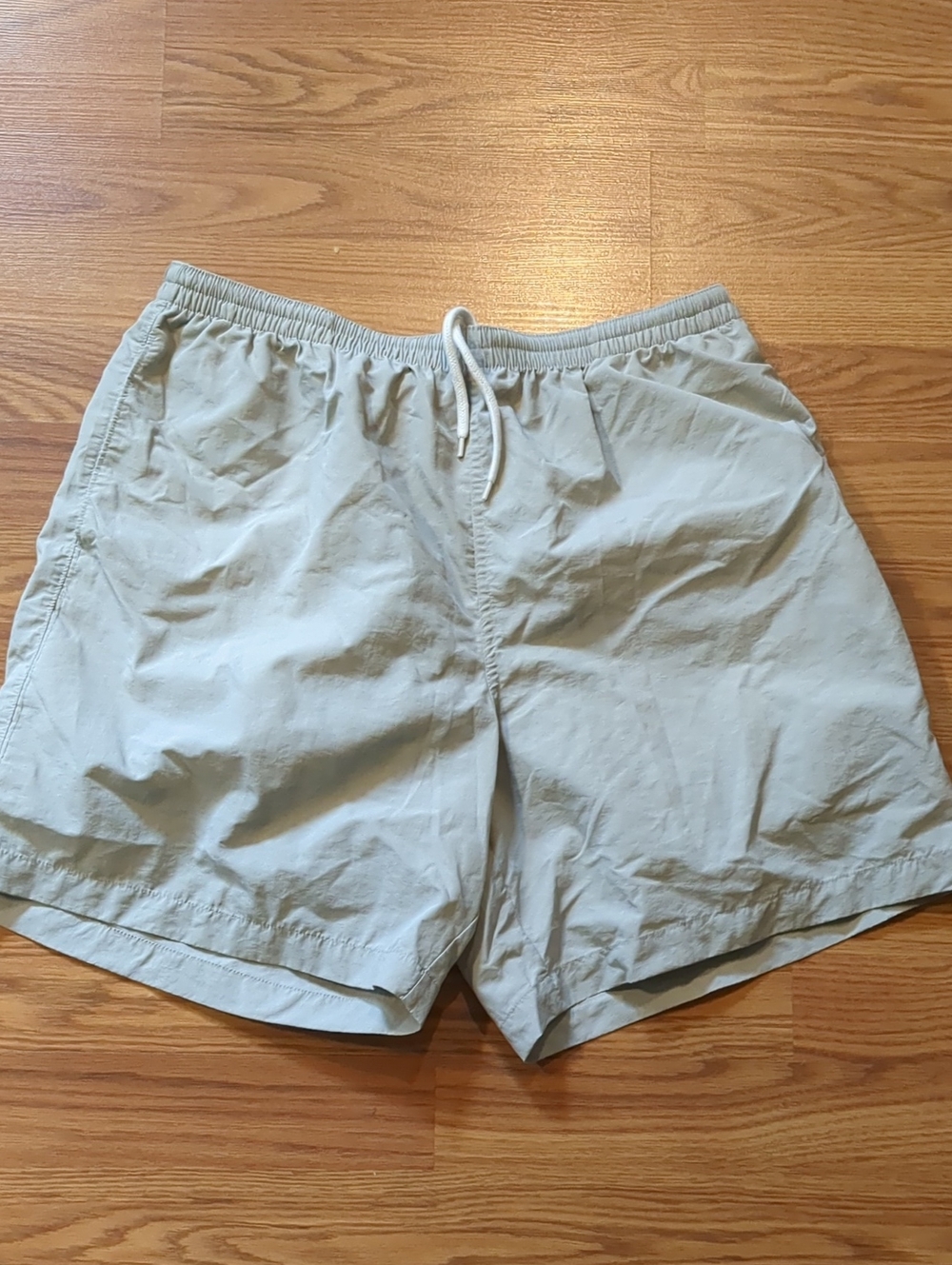 JJJJound Minimalist Nylon Camper Shorts Light Grey Taupe L